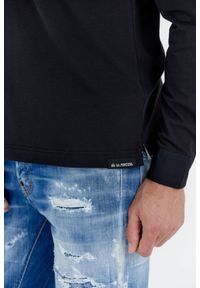 La Martina - LA MARTINA Czarne męskie polo z długim rękawem i okrągłym logo, Rozmiar XL. Typ kołnierza: polo. Kolor: czarny. Długość rękawa: długi rękaw. Długość: długie #6