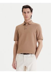 Bugatti Polo 8150-75104C Beżowy Regular Fit. Typ kołnierza: polo. Kolor: beżowy. Materiał: bawełna #1