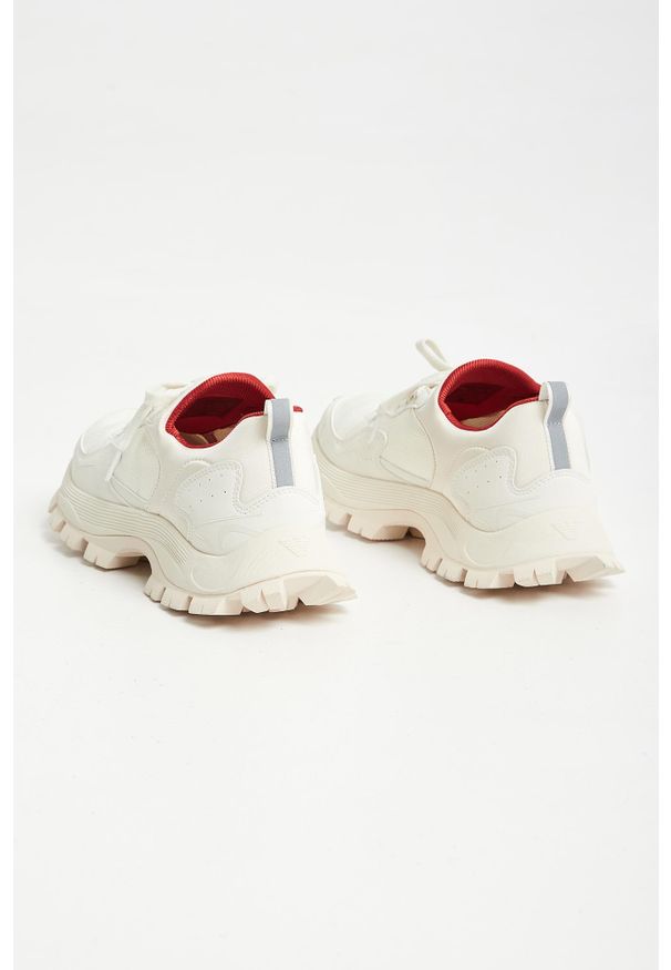Emporio Armani - Sneakersy męskie EMPORIO ARMANI. Wzór: geometria, nadruk