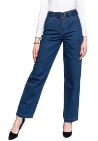 Lee - DAMSKIE SPODNIE JEANSOWE LEE HIGH WAIST STRAIGHT BELTED STRAIGHT LEG L30ZKE36 112106900. Stan: podwyższony #8