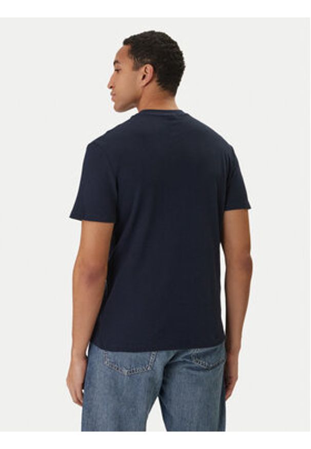 Calvin Klein Jeans T-Shirt Waffle Badge LV04RD008G Granatowy Regular Fit. Kolor: niebieski. Materiał: syntetyk