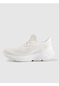 4f - 4F Niskie sneakersy Velocity E-knit damskie - białe 36. Okazja: na co dzień. Kolor: biały. Materiał: guma, dzianina, poliester. Szerokość cholewki: normalna. Sport: fitness