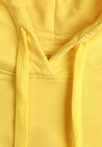 Born2be - Żółta Bluza z Dodatkiem Bawełny z Kapturem Wykończona Ściągaczami Evista. Typ kołnierza: kaptur. Kolor: żółty. Materiał: bawełna #3