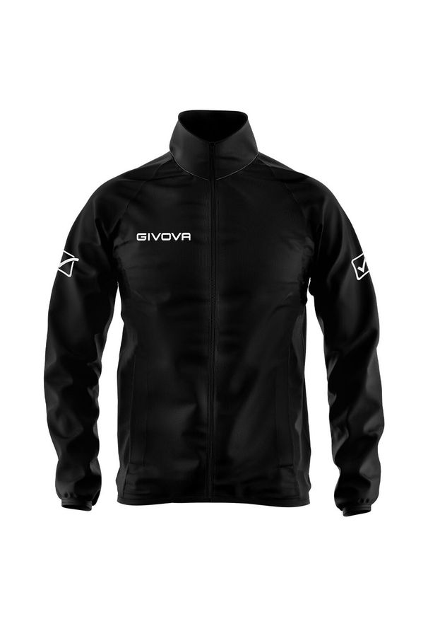 Kurtka do piłki nożnej męska Givova Basico przeciwdeszczowa. Kolor: czarny. Sport: piłka nożna