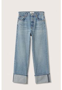 mango - Mango jeansy Brenda damskie high waist. Stan: podwyższony. Kolor: niebieski #5