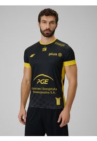 4f - 4F Koszulka meczowa replika wyjazdowa z sezonu 2025/26 męska 4F x Skra Bełchatów - czarna M. Kolor: czarny. Materiał: dzianina, materiał. Wzór: nadruk #1