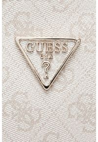 Guess - GUESS Biała logowana torebka damska Noelle II. Kolor: biały. Materiał: skórzane. Styl: elegancki, klasyczny. Rodzaj torebki: na ramię #6
