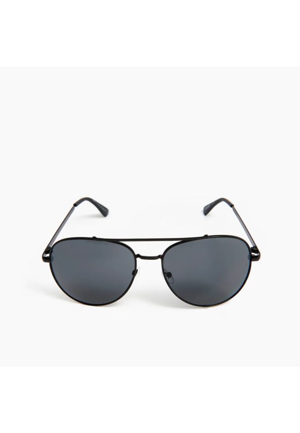 Cropp - Czarne okulary przeciwsłoneczne - Czarny. Kolor: czarny