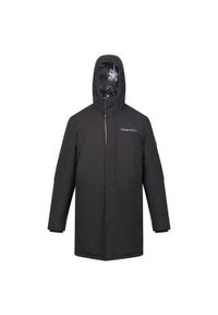 Kurtka turystyczna męska Regatta CLR przeciwdeszczowa ocieplana. Kolor: czarny. Sport: turystyka piesza #1