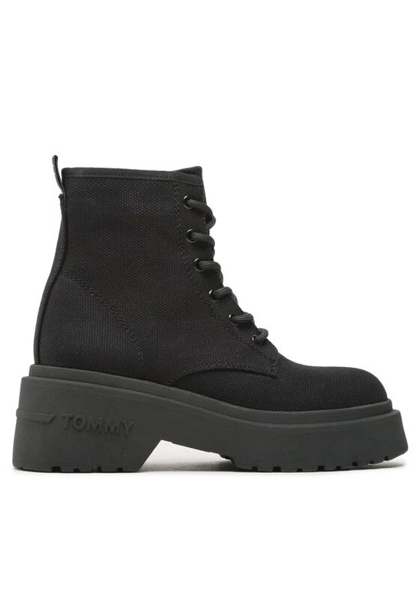 Tommy Jeans Trapery Lace Up Festiv Boots EN0EN02133 Czarny. Kolor: czarny. Materiał: materiał