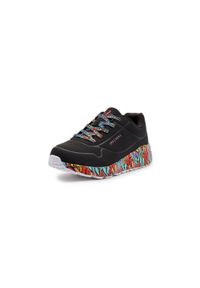 skechers - Kapcie SKECHERS UNO LITESUBTLE LOVE Czarny. Kolor: czarny. Materiał: syntetyk, tkanina