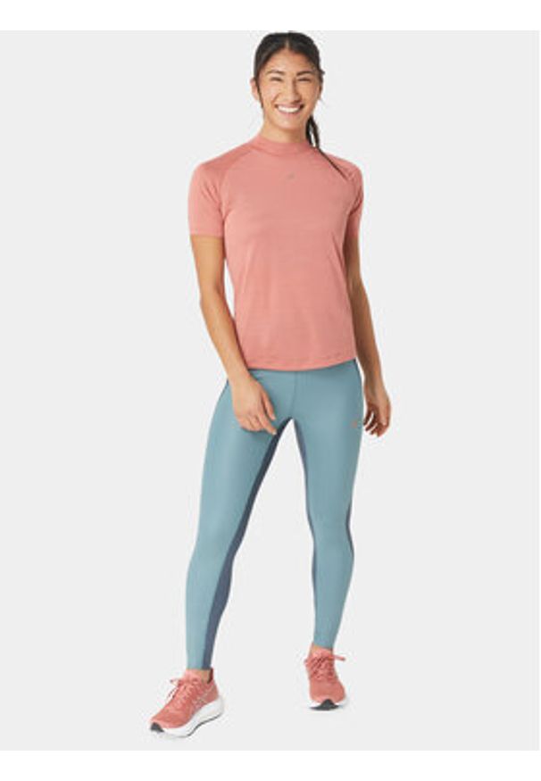 Asics Legginsy Nagino Run Tight 2012C847 Niebieski Ahletic Fit. Kolor: niebieski. Materiał: syntetyk. Sport: bieganie