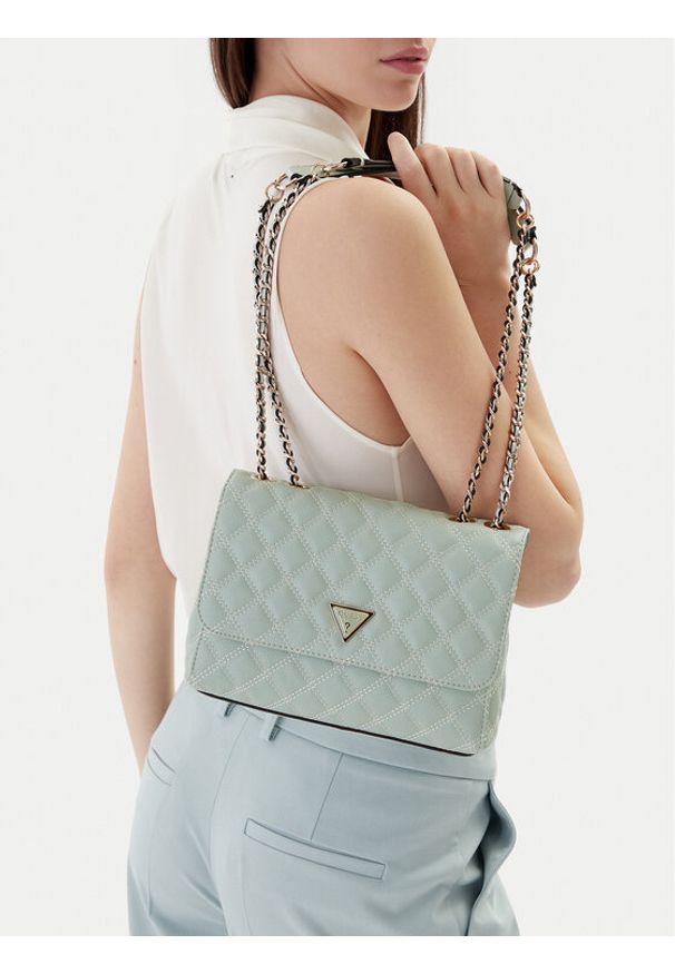 Guess Torebka Giully II HWBQ96 73200 Zielony. Kolor: zielony. Materiał: skórzane