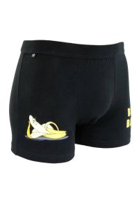 Czarne Bokserki Męskie Moraj. Kolor: czarny. Materiał: materiał #2