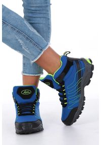 Casu - niebieskie buty trekkingowe sznurowane softshell casu b1530-2. Kolor: niebieski. Materiał: softshell #1