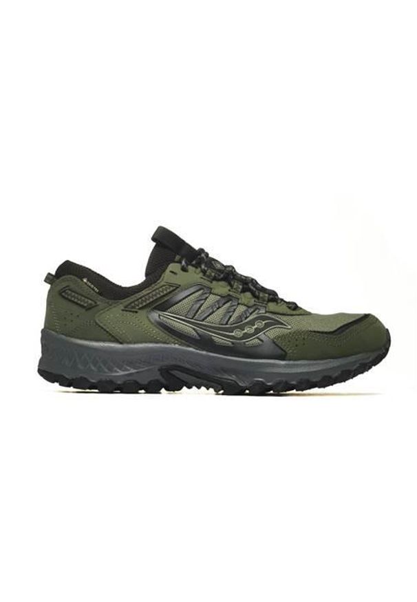 Buty do chodzenia męskie Saucony Grid Peak. Kolor: zielony. Materiał: materiał, syntetyk. Szerokość cholewki: normalna. Sport: turystyka piesza