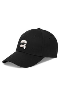 Karl Lagerfeld - KARL LAGERFELD Czapka z daszkiem A1W33037 Czarny. Kolor: czarny. Materiał: materiał, bawełna