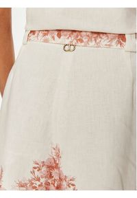 TwinSet - TWINSET Szorty materiałowe 241TT2403 Écru Loose Fit. Materiał: len #3