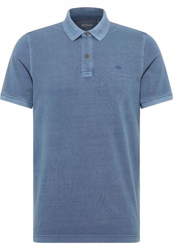 Męski T-Shirt Mustang Style Pablo PC Polo Insignia Blue 1016297 5230. Typ kołnierza: polo