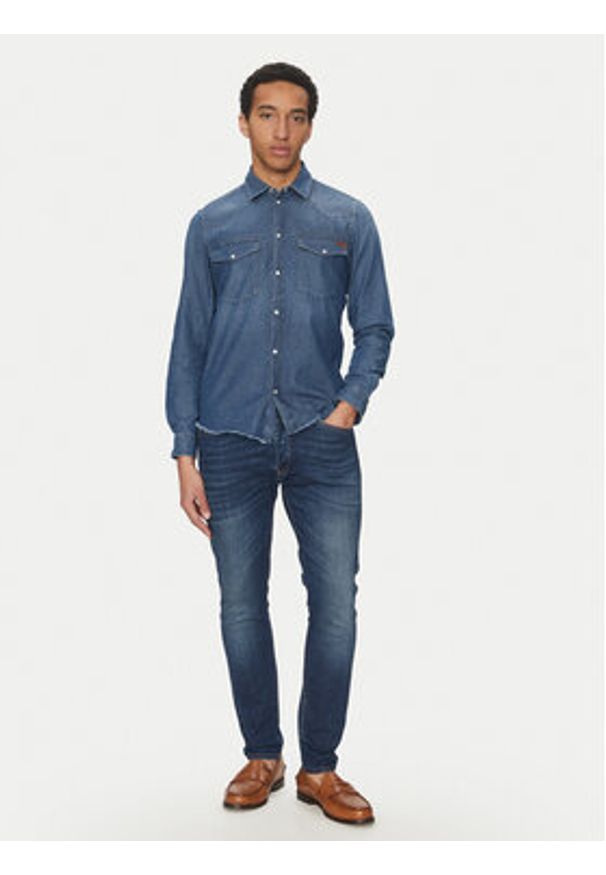 Liu Jo Koszula jeansowa QA5294 D0256 Niebieski Regular Fit. Kolor: niebieski. Materiał: bawełna