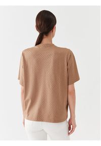 BOSS - Boss T-Shirt Ekri_Aop 50494353 Beżowy Oversize. Kolor: beżowy. Materiał: bawełna #5