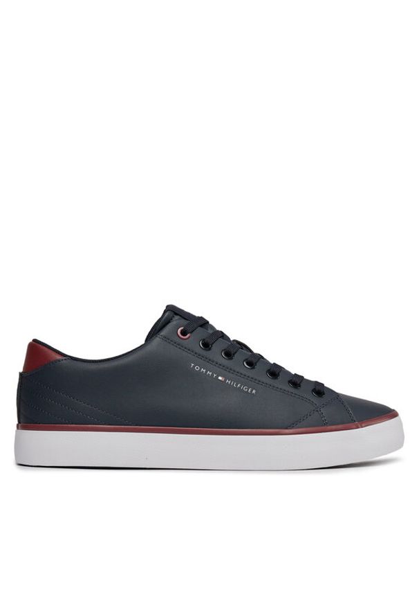 TOMMY HILFIGER - Tommy Hilfiger Sneakersy Th Hi Vulc Core Low Leather FM0FM05041 Granatowy. Kolor: niebieski. Materiał: skóra