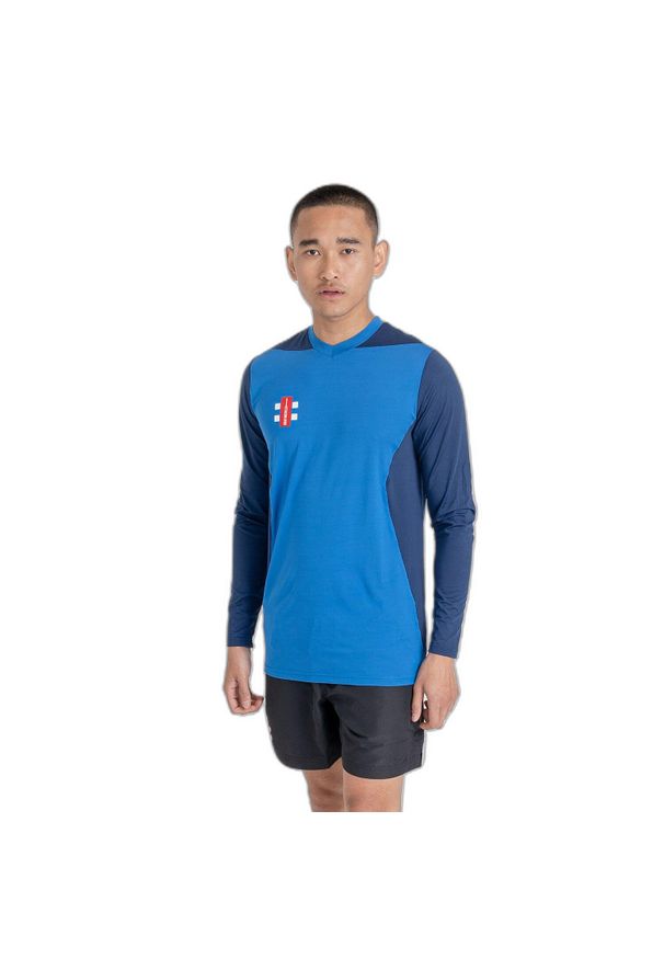 GRAY-NICOLLS - Dżersej z długim rękawem Gray-Nicolls T20. Kolor: niebieski. Materiał: jersey. Długość rękawa: długi rękaw. Długość: długie