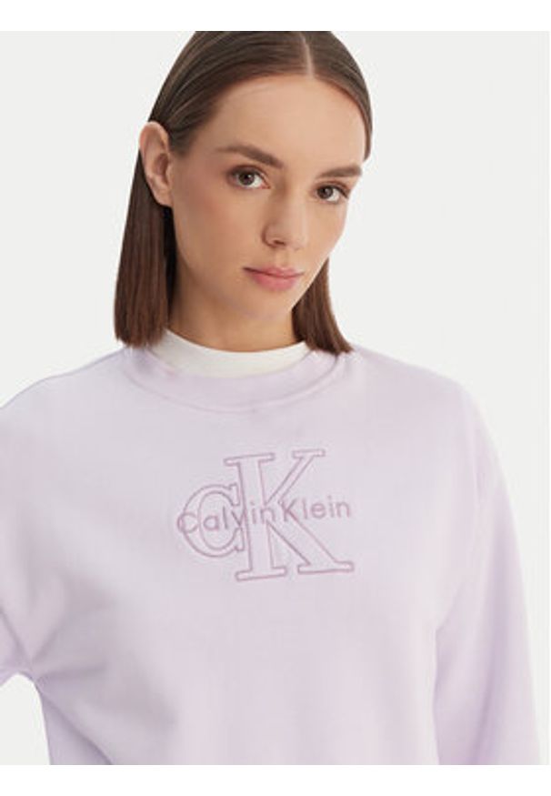 Calvin Klein Jeans Bluza LV047F204G Różowy Regular Fit. Kolor: różowy. Materiał: bawełna