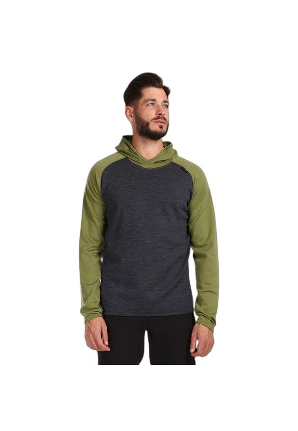 Pulower Kilpi Moseo. Kolor: zielony. Materiał: wełna, włókno, syntetyk. Sport: turystyka piesza