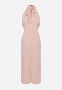 Born2be - Różowy Kombinezon z Ozdobną Kokardą Nelifira. Okazja: na wesele, na imprezę, na co dzień, na ślub cywilny. Kolor: różowy. Długość: długie. Wzór: aplikacja. Styl: elegancki, casual #6