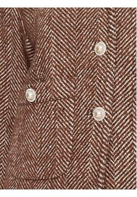 Custommade Płaszcz wełniany Herta 999511880 Brązowy Regular Fit. Kolor: brązowy. Materiał: wełna #6