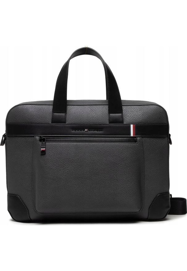 TORBA NA LAPTOPA TOMMY HILFIGER A4 SKÓRA POKROWIEC BIZNESOWA PREZENT. Materiał: skóra. Styl: biznesowy