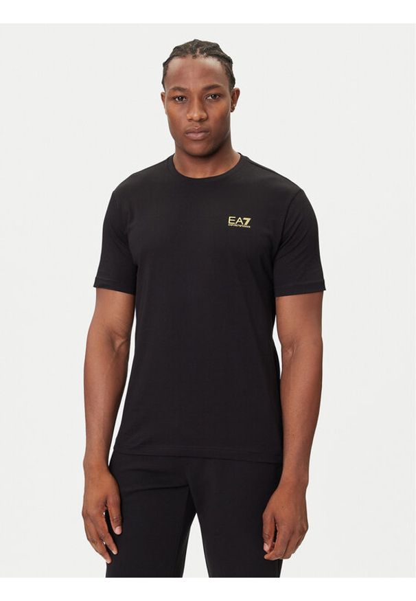 EA7 Emporio Armani T-Shirt 7M000567 AF10375 MC004 Czarny Regular Fit. Kolor: czarny. Materiał: bawełna