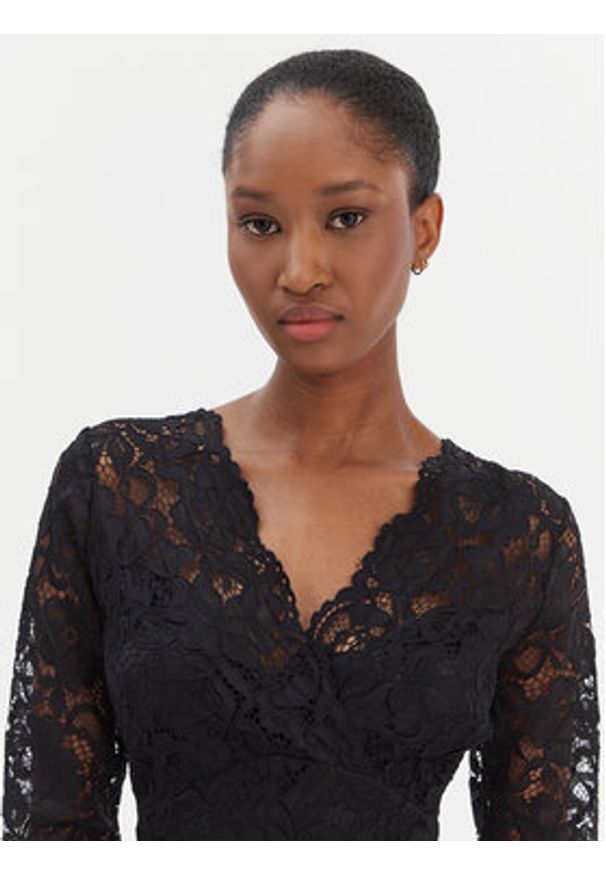 Morgan Sukienka koktajlowa 252-RENEE Czarny Slim Fit. Kolor: czarny. Materiał: syntetyk. Styl: wizytowy