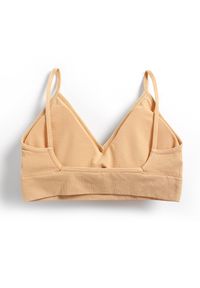 Intica - Braletka prążkowana elastyczna na co dzień Fatlinda. Kolor: beżowy. Materiał: prążkowany. Wzór: prążki #3