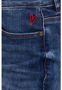 Desigual jeansy Basic damskie medium waist. Kolor: niebieski #3