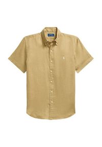 Polo Ralph Lauren Koszula 710968912502 Beżowy Regular Fit. Typ kołnierza: polo. Kolor: beżowy. Materiał: len #6