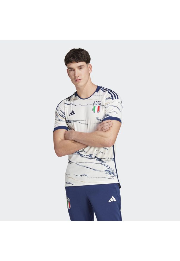 Adidas - Italy 23 Away Jersey. Kolor: biały. Materiał: jersey