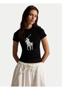 Polo Ralph Lauren T-Shirt 211A96259003 Czarny Slim Fit. Typ kołnierza: polo. Kolor: czarny. Materiał: bawełna #1