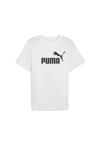 Puma - Męska koszulka Essentials z logo No. 1 PUMA. Kolor: biały. Materiał: guma. Wzór: nadruk. Sport: fitness #1