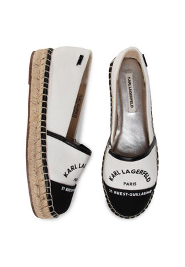 Karl Lagerfeld - KARL LAGERFELD Espadryle KL80108 Biały. Kolor: biały. Materiał: materiał