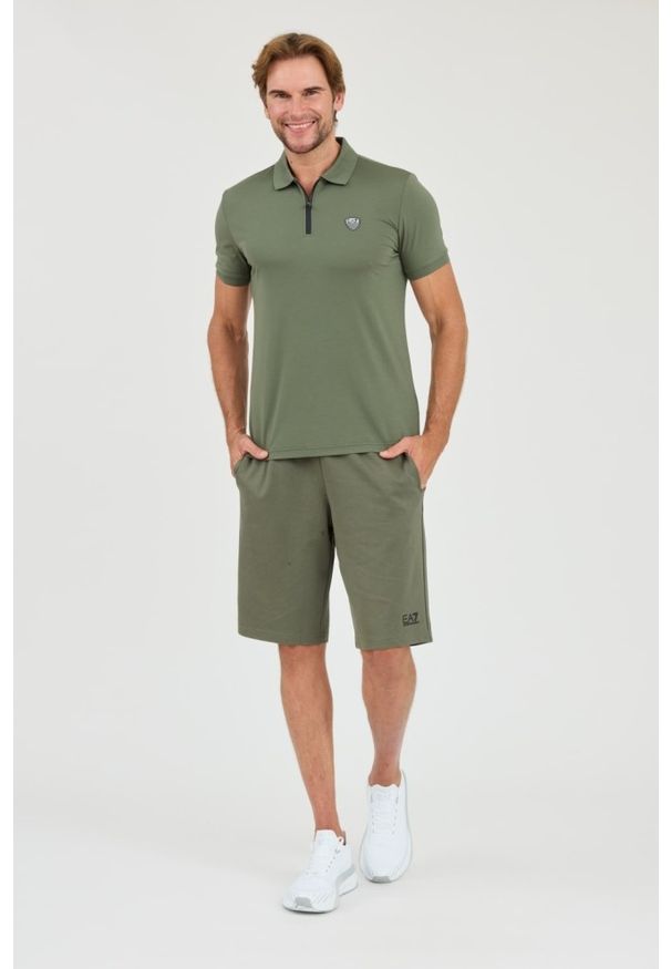 EA7 Emporio Armani - EA7 Zielone męskie szorty Bermudy, Rozmiar L. Kolor: zielony