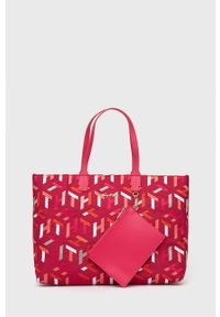 TOMMY HILFIGER - Tommy Hilfiger torebka ICONIC kolor różowy. Kolor: różowy. Rodzaj torebki: na ramię #1