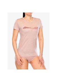 SENSOR - Koszulka merino damska Sensor Merino Air Hills SS Tee. Kolor: różowy