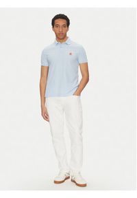 TOMMY HILFIGER - Tommy Hilfiger Polo MW0MW33167 Błękitny Regular Fit. Typ kołnierza: polo. Kolor: niebieski. Materiał: bawełna