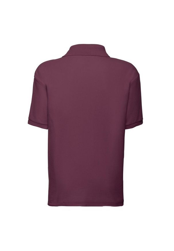 FRUIT OF THE LOOM - Koszulka Polo Dla Dzieci 65/35. Typ kołnierza: polo. Kolor: czerwony, wielokolorowy, brązowy