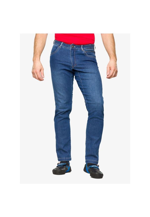 OCUN - Spodnie wspinaczkowe męskie Ocun Typhoon Jeans. Kolor: niebieski. Materiał: jeans. Sport: wspinaczka