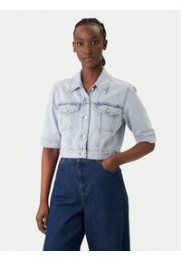 Tommy Jeans Kurtka jeansowa DW0DW22388 Błękitny Regular Fit. Kolor: niebieski. Materiał: bawełna #1