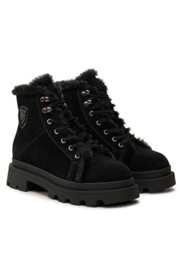 Blauer Trapery F4KIMMEL06 Czarny. Kolor: czarny. Materiał: skóra, zamsz