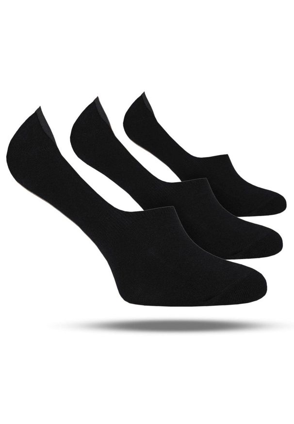 Zestaw Trzech Par Bawełnianych Stopek - Chattier - Czarne. Kolor: czarny. Materiał: poliamid, bawełna, elastan